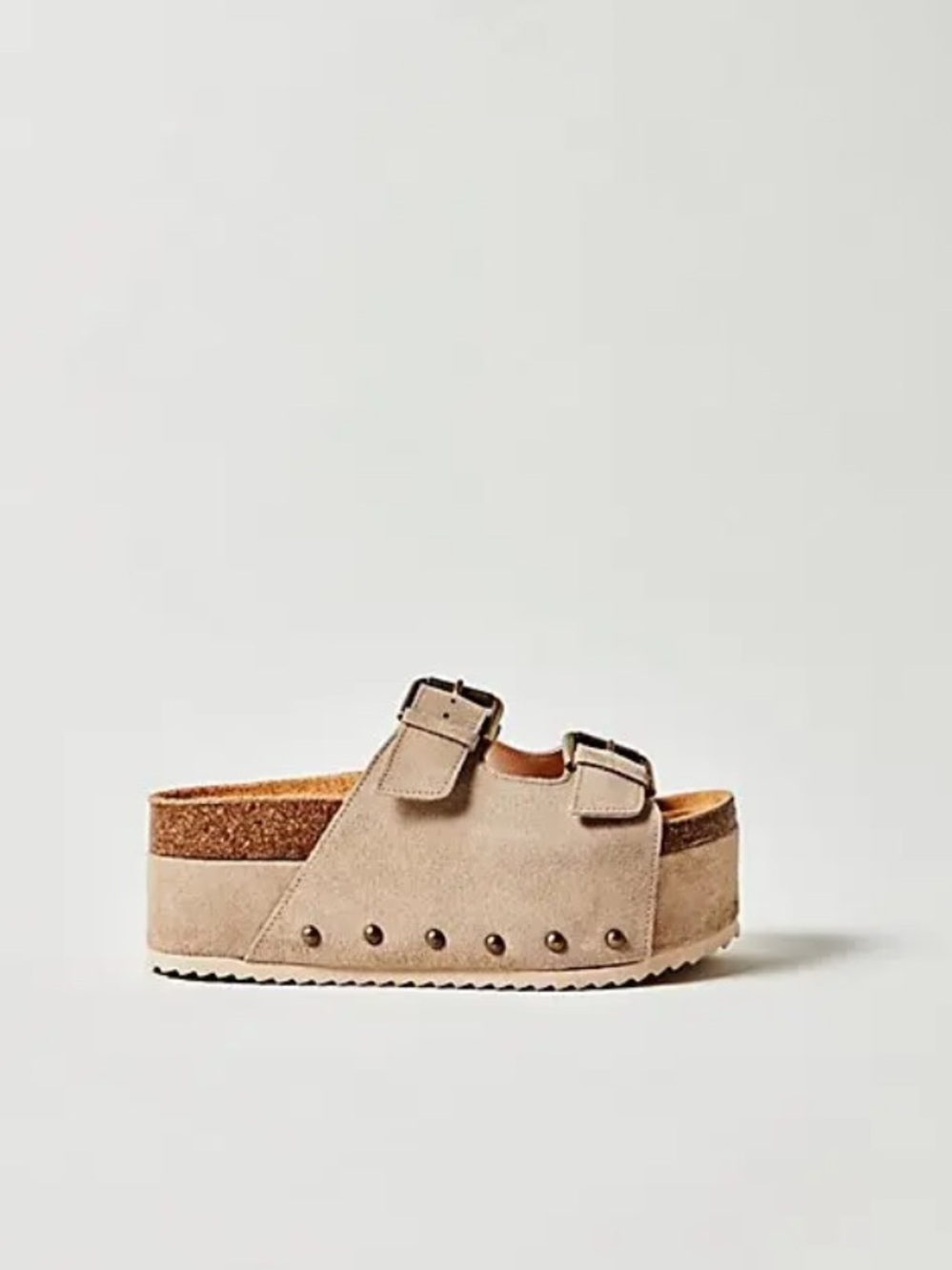 INTENTIONALLY BLANK - Rule Breaker Flatform Sandals - Taupe